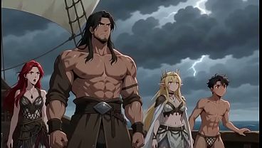 AI Hentai Stormy Night: Fiery Redheaded Pirate Girl Gets Pounded Rough by Horny Young Sailor in the Ship’s Belly